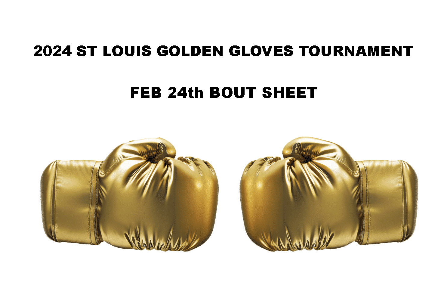 FEB 24TH FIGHT CARD 2024 Golden Gloves STL